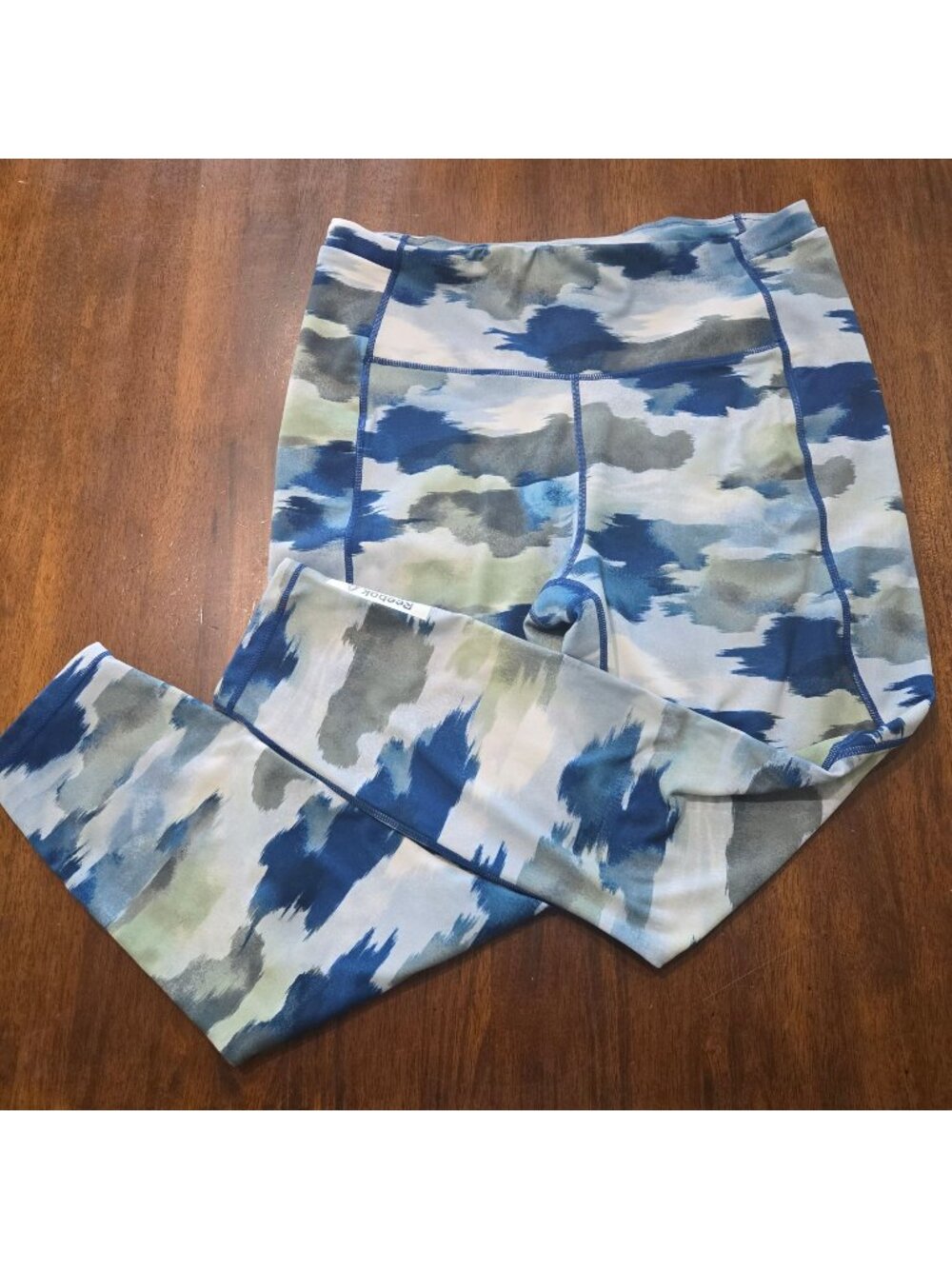 Reebok Getaway High Rise Print 7/8 Leggings with Pockets Womens Sz XL (SKU 6-186